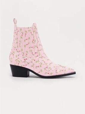 Brand new in box Pink Floral Ankle Boots